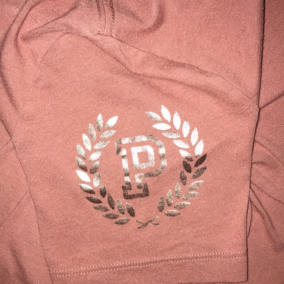 PINK VS ROSE GOLD OMBRÉ BLING TEE - Picture 3 of 5